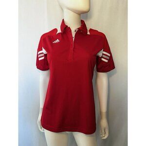 ADIDAS Men's Polo Shirt Red Short Sleeve Athletic S